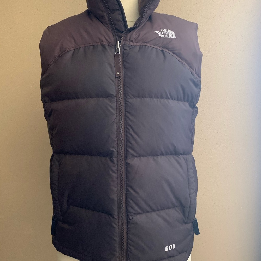 Girls brown North Face vest.